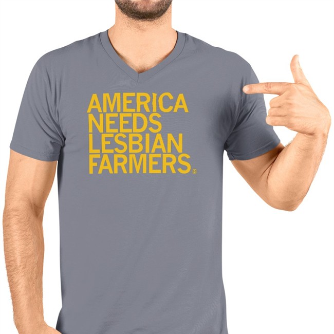 Raygun Merch America Needs Lesbian Farmers Sweatshirt Weird Thrift Store Shirts Raygun Merch America Needs Lesbian Farmers V Neck T Shirt Weird Thrift Store Shirts