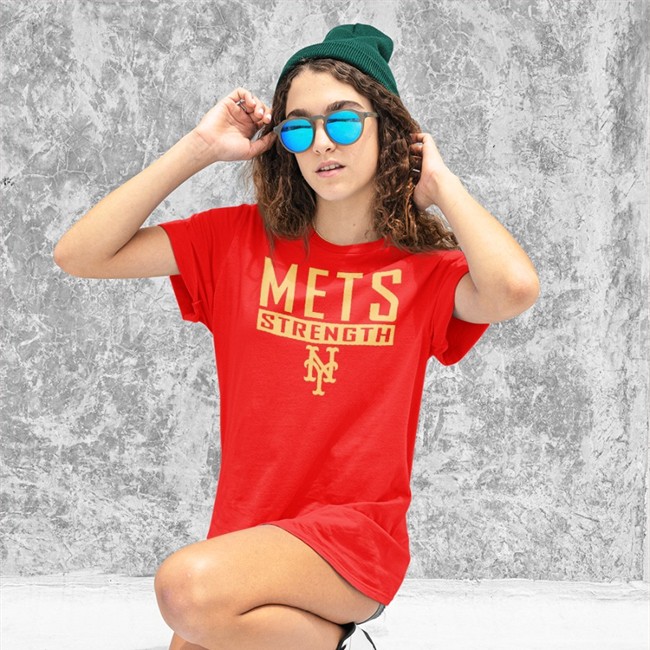 Mets Strength New York Mets Long Sleeve Grey We Gotta Believe Mets Strength T Shirt
