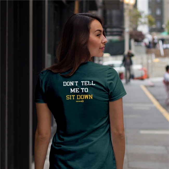 Top Trending Cheeseheadtv Merch Don't Tell Me To Sit Down Shirt Aaron Nagler