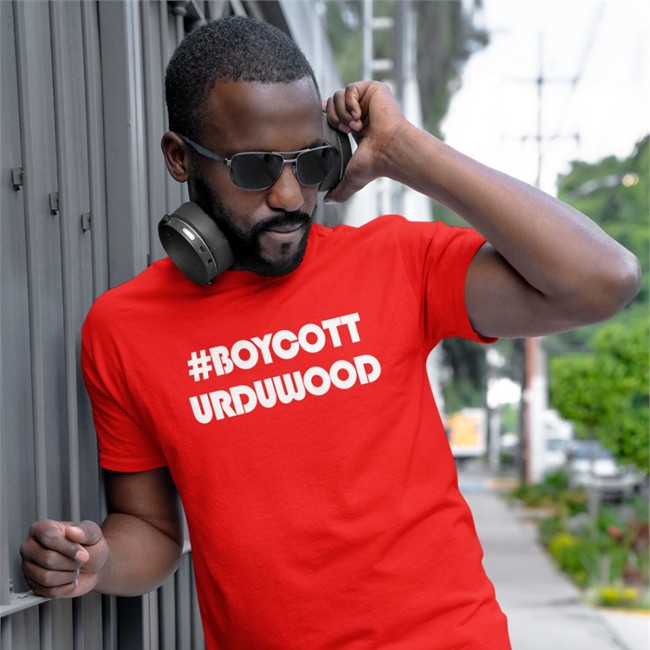 Kritinova Merch #Boycott Urduwood Hooded Sweatshirt Gems Of Bollywood