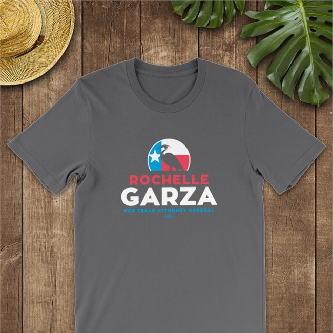 Rochelle Garza For Texas Attorney General Navy Tri-Colored Long Sleeve Tee