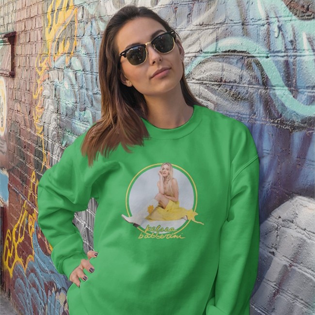 Kelsea Ballerini Yellow Ring Portrait Zip Up Hooded Kelsea Ballerini Yellow Ring Portrait Tee Shirt
