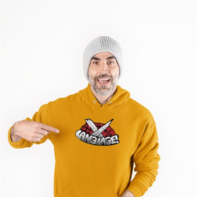 Badboyhalo Merch Black Badboyhalo Language Hoodie
