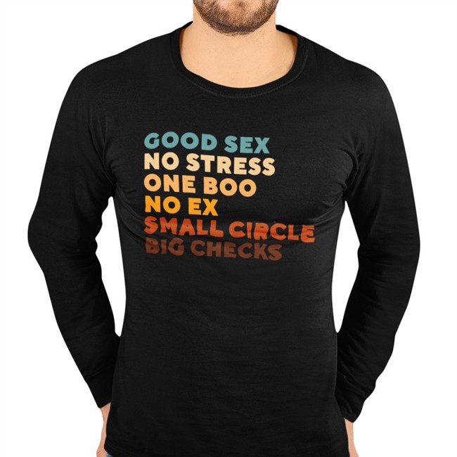 Good Sex No Stress One Boo No Ex Small Circle Big Checks Hoodie
