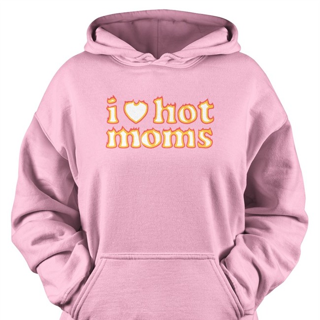 Danny Duncan Merchandise I Heart Hot Moms Flame White T Shirt Dannyduncan69
