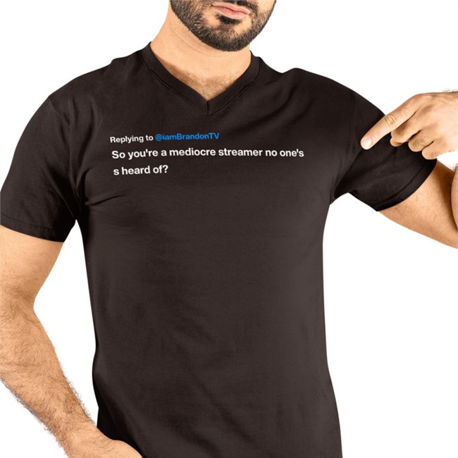 Original Replying To Iambrandontv So You're A Mediocre Streamer No One's S Heard Of Shirt Iambrandontv