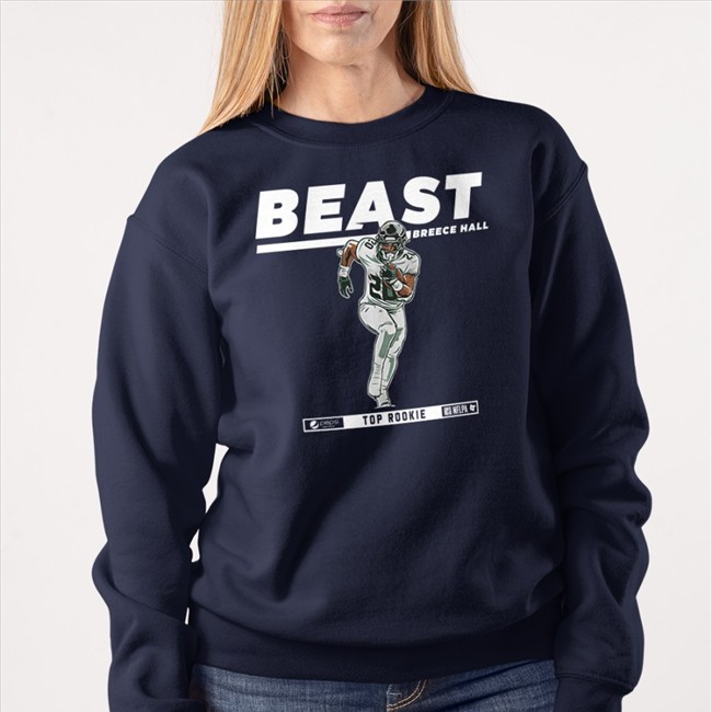 Beast Breece Hall Short Sleeve Unisex Shirt New York Jets Beast Breece Hall T Shirt Breakingt Merch