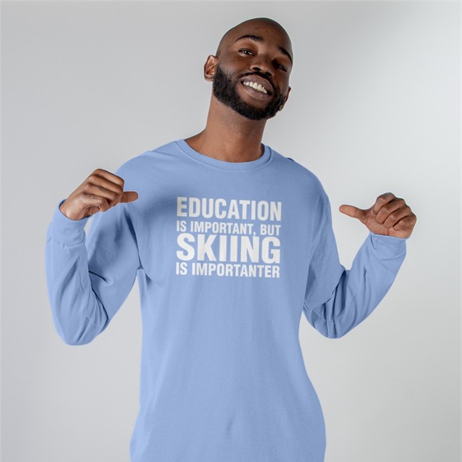 Education Is Important But Skiing Is Importanter Hooded Sweatshirt Florian Ederer Education Is Important But Skiing Is Importanter Hoodie