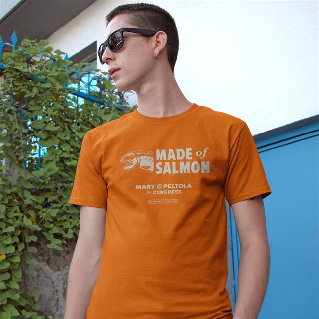 Mary Peltola Merch Made Of Salmon Long Sleeve Shirt Mary Peltola For Congress Paid For Mary Peltola For Alaska