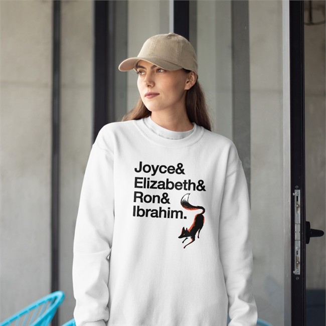 Richard Osman Joyce & Elizabeth & Ron & Ibrahim Tee White Joyce & Elizabeth & Ron & Ibrahim Shirt White