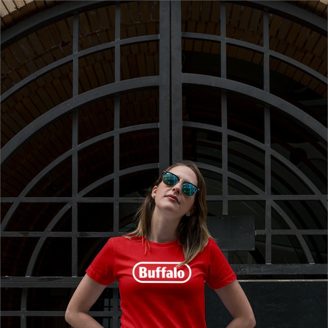 Buffalo Tee Red Mantequilla Pura De Vaca Original Buffalo Shirt Red Mantequilla Pura De Vaca