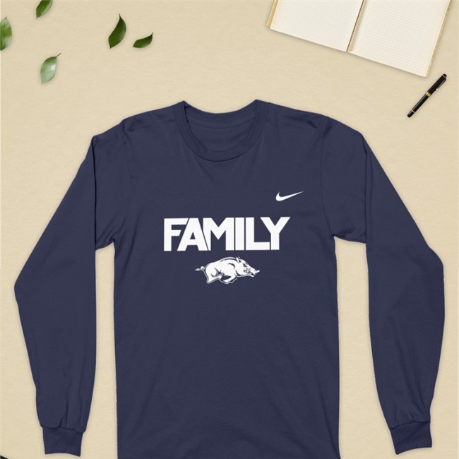 Michael Musselman Arkansas Razorback Family Long Sleeve Black