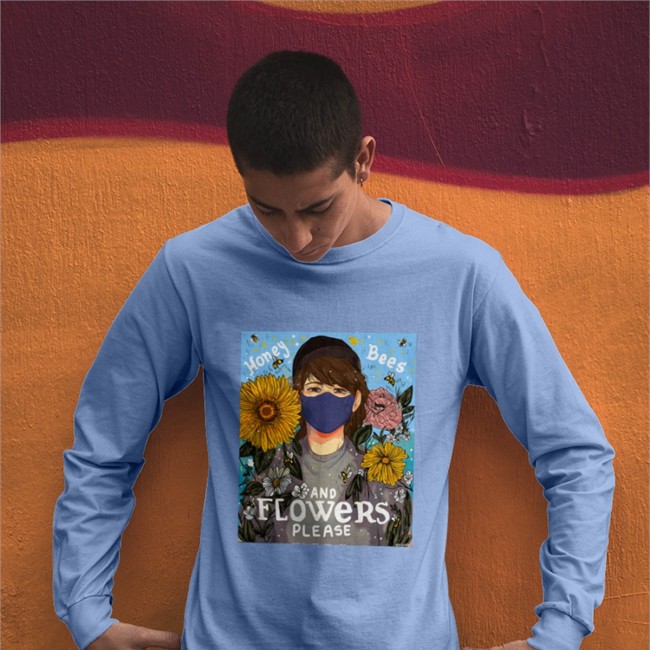 Honey Bees And Flowers Please Shirt Raychu Ranboo Ranboofanart