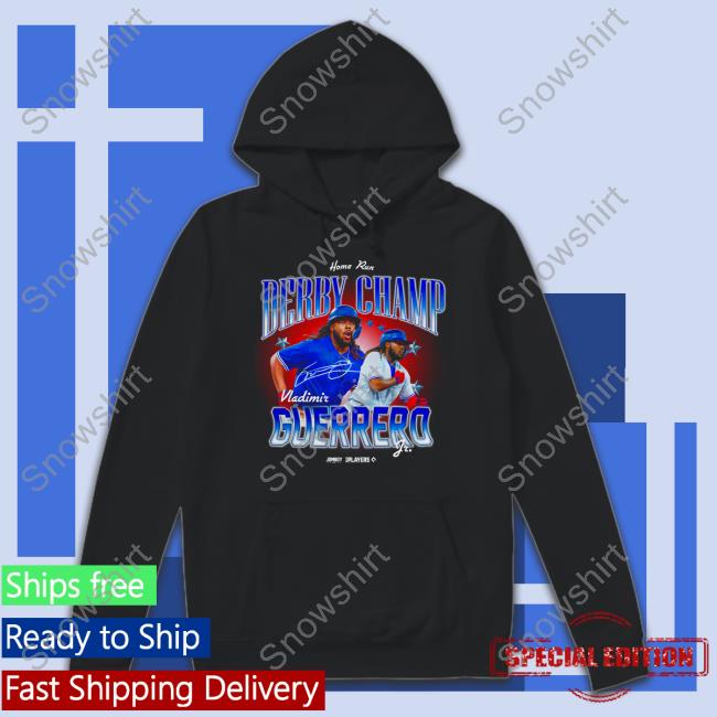 Official Jomboy Media Shop Vladdy Jr's The Derby Champ With Sayings Talkin’ Baseball Official Jomboy Media Shop Vladdy Jr's The Derby Champ Long Sleeve Tee Talkin’ Baseball