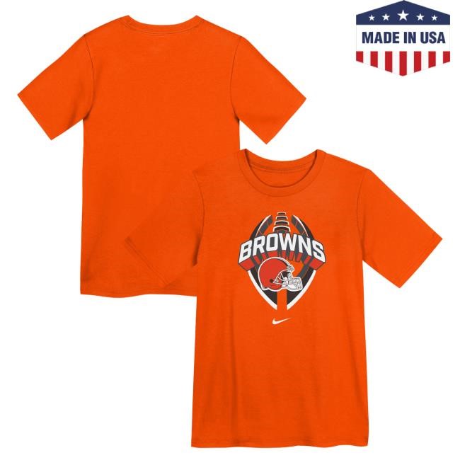 Official Preschool Nike Orange Cleveland Browns Icon Legend T Shirt