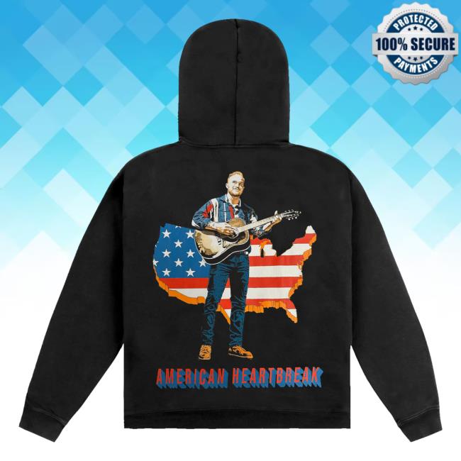 Official Zach Bryan Merch Store Shop American Heartbreak Black Sweatshirt 2023 Tour ZachBryan Apparel Clothing