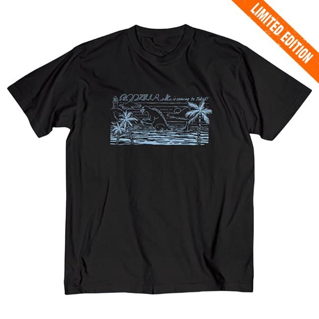 Official Godzilla Merch Store Godzilla vs. Destoroyah 30th Anniversary Scene Illustration T Shirt 4 (Godzilla Jr.) White