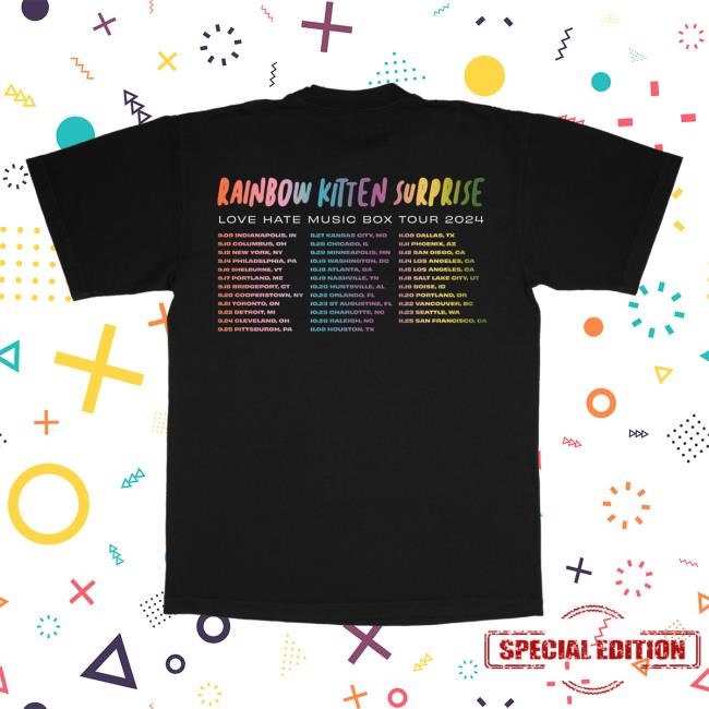 2024 Tour ## Rainbow Kitten Surprise Official Store Shop RKS Merch Shirt