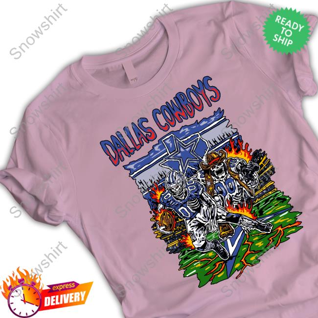 Dallas Cowboys Skull Football T Shirt Retros Studio Shop Respect The Star T-Shirt