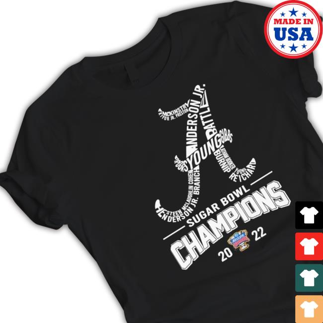 2022 Sugar Bowl Champions Alabama Crimson Tide Players Names Logo Tee 2022 Sugar Bowl Champions Alabama Crimson Tide Players Names Logo Shirts