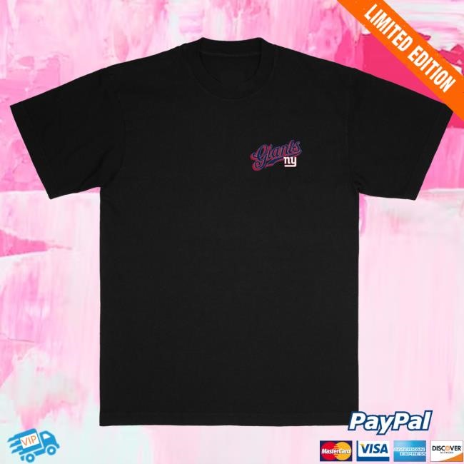 Unisex New York Giants Born x Raised Black Pro Script Tshirt NFL Shop Store