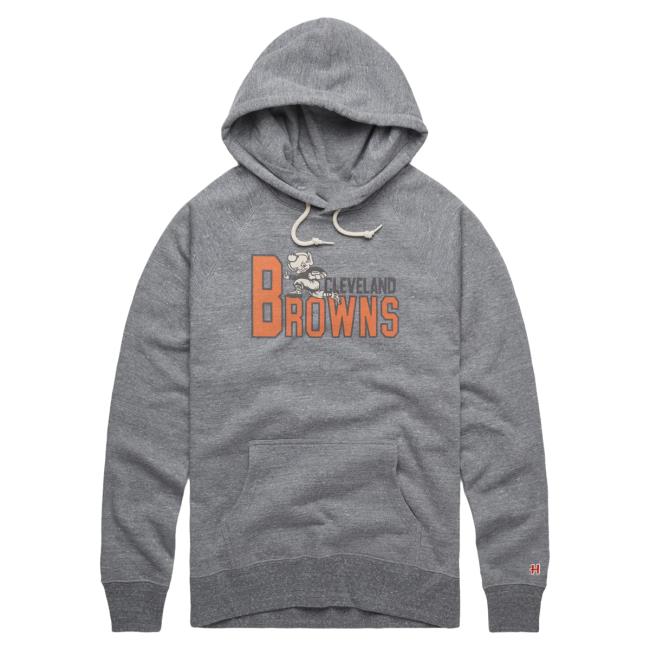 Official Homage Merch Store Homage Block Cleveland Browns Stiffarm Popover Sweatshirt Homage Apparel Clothing Shop
