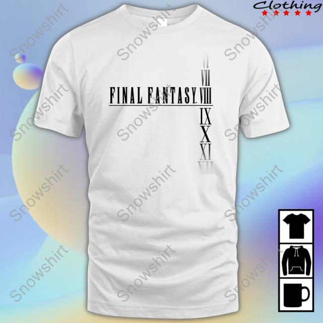 Official Final Fantasy VIII VI VII IX X XI XII Tee