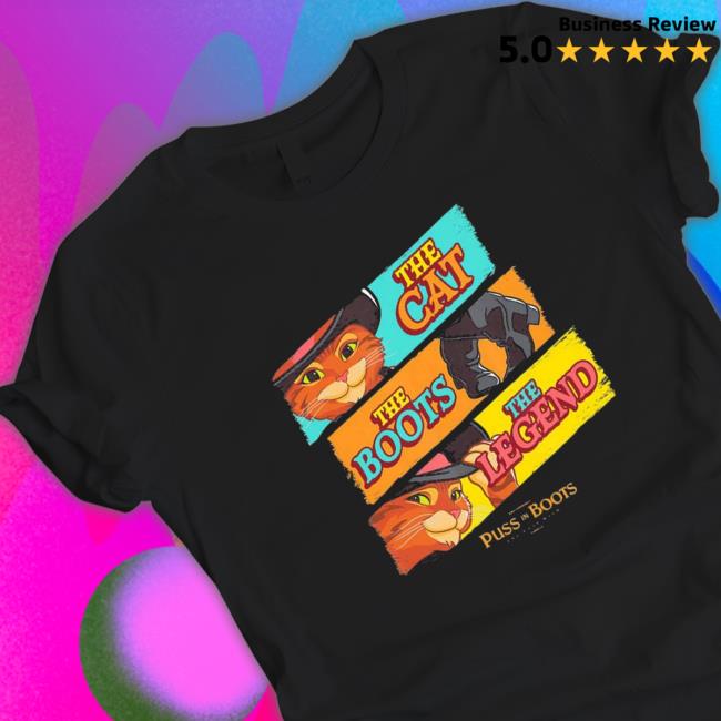 Official Dreamworks puss in boots the last wish logo panels Long Sleeve T Shirt