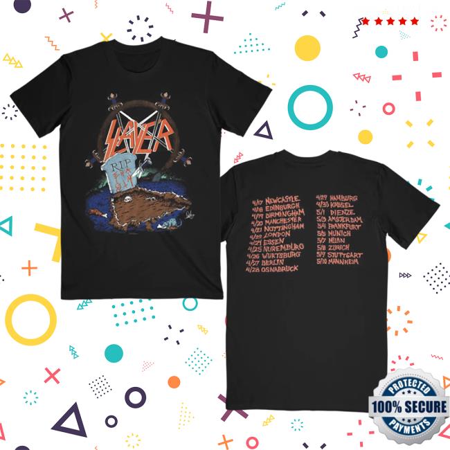 Official Slayer Clothing Store Shop Merch Open Grave Tour Tee Shirt