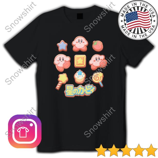 Nintendo Kirby Cookie Icons Kirby Informer Tees Light Pink