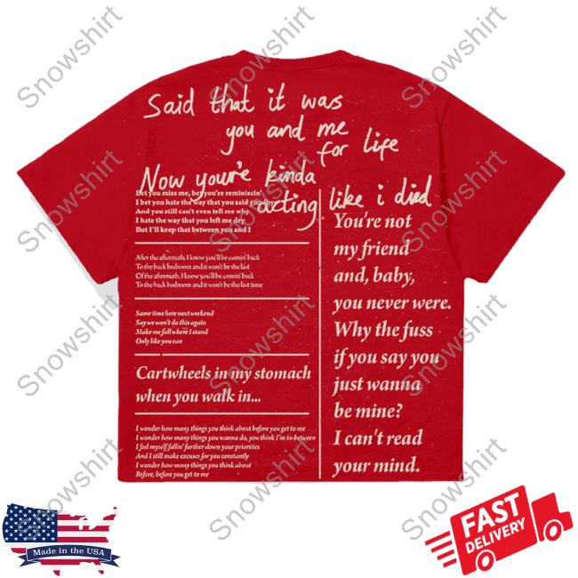 Sabrina Carpenter Lyrics Shirt Official Sabrina Carpenter Lyrics Shirts