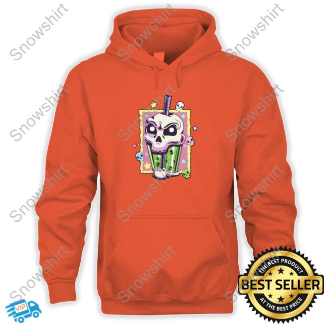 Official Kawaii Creepy Skull Boba Bubble Tea Pastel Goth Va Hoodie Official Kawaii Creepy Skull Boba Bubble Tea Pastel Goth Va Sweatshirt