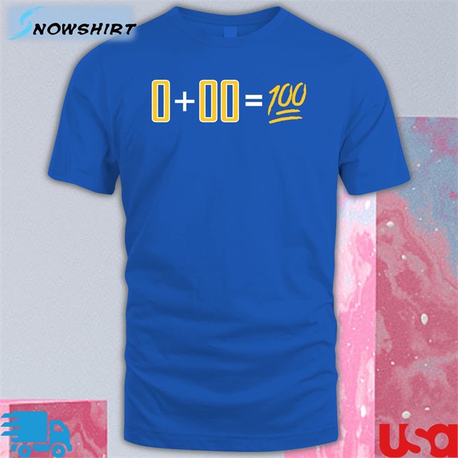 Obvious Shirts 0+00=100 Long Sleeve Tee Shirt Alex Golden