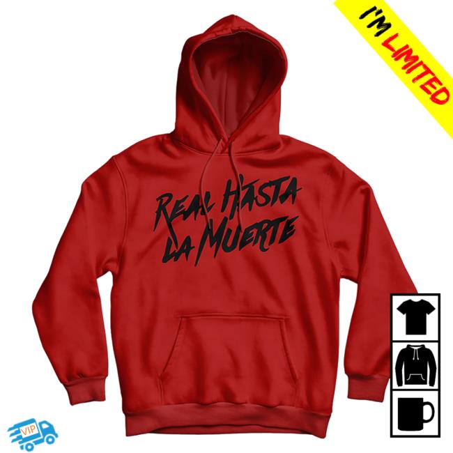 Official Anuel Aa Clothing Store Shop Anuelmerch RHLM Real Hasta La Muerte Hoody Red / Black Anuelaa Merch