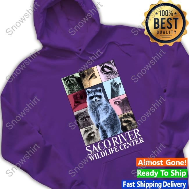 Saco River Wildlife Center Black Shirts Official Raccoons Through The Eras Black Hoodie