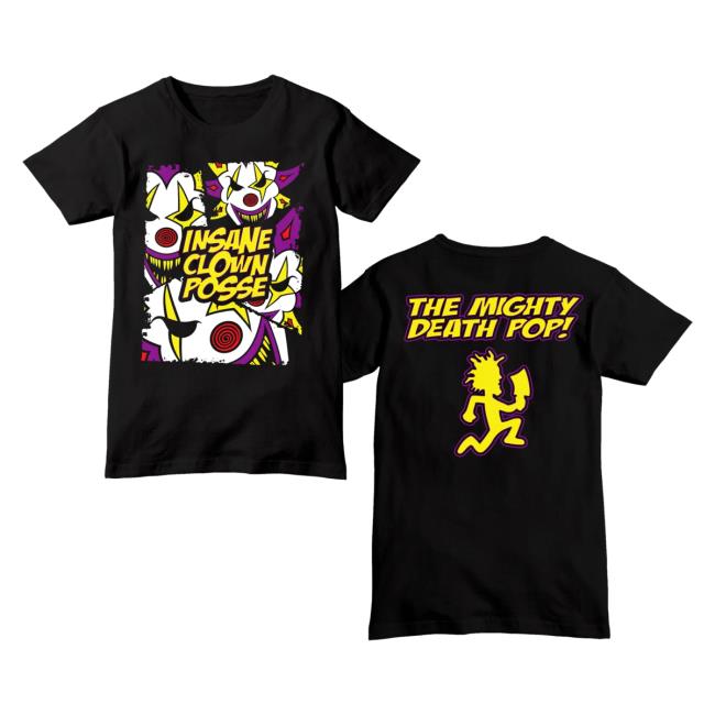 Official Icp Merch Clothing Store Insane Clown Posse The Mighty Death Pop Sliced Black T Shirt