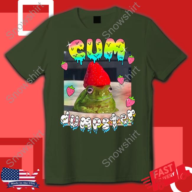 Cum Dumpster Frog T-Shirt Shirts With Threatening Auras Cum Dumpster Shirt Teen Hearts Merch