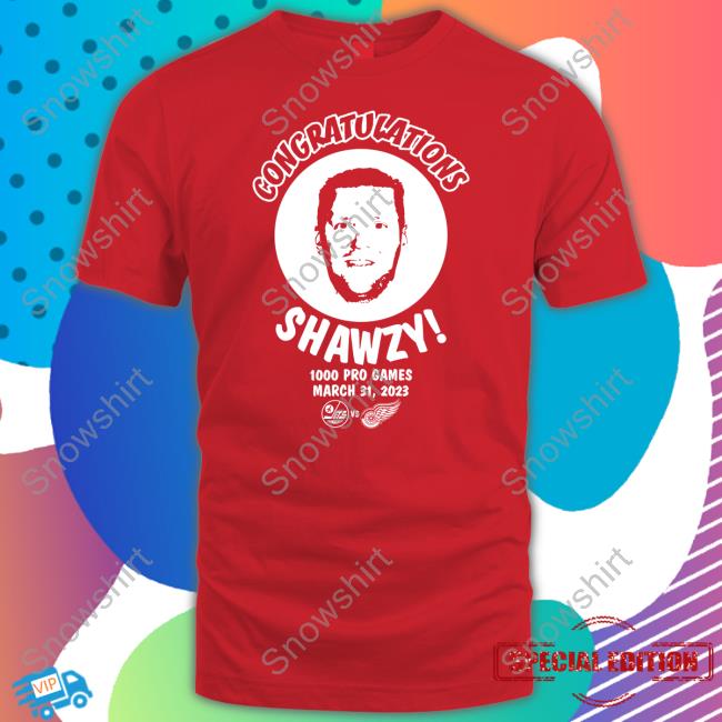 Winnipeg Jets Vs Detroit Red Wings Congratulations Shawzy 1000 Pro Games March 31 2023 Shirts