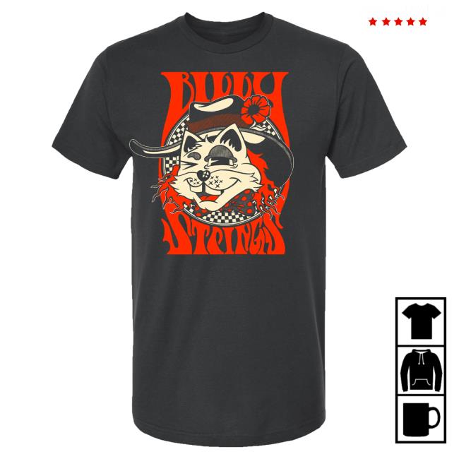 Official Billy Strings Merch Store Shop Billy Strings Winking Cat Shirt New (Billie Buck)