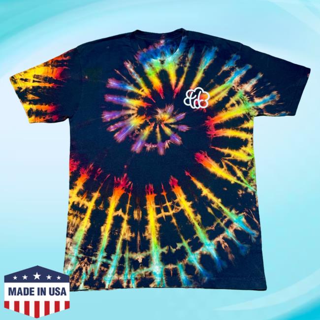 The Tie Dye Company Roygbiv Reverse Tie Dye Rainbow Spiral Top Shirt