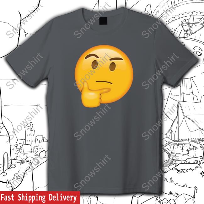 Official Miami Dolphins Curious Thinking Face Text Icon Shirt