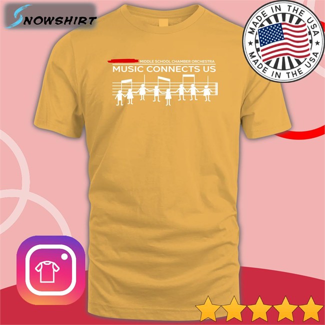 Threatening Music Notation Music Connects Us Original Unisex Tee Shirts Black ThreatNotation
