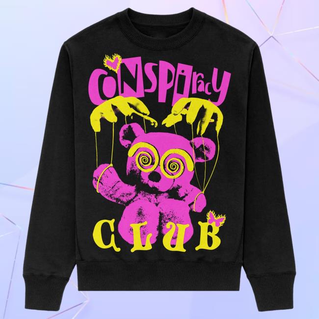 Official Shane Dawson Merch Store Shane Dawson Conspiracy Club Bear Crewneck ShaneDawson Shane Dawson Apparel Clothing Shop