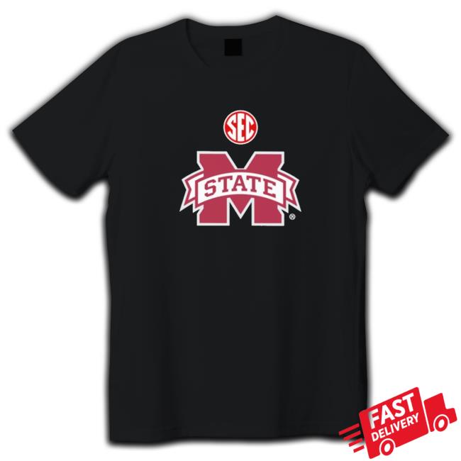 Official Mike leach wearing sec logo and mississippi state bulldogs logo Hooded Sweatshirt