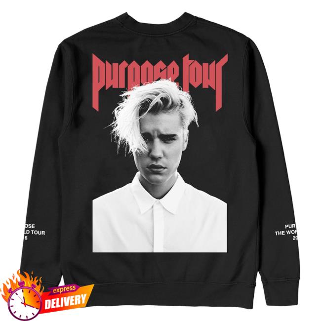 Official Justin Bieber Merch Purpose Tour Crewneck Justin Bieber Merch Purpose Tour Crewneck