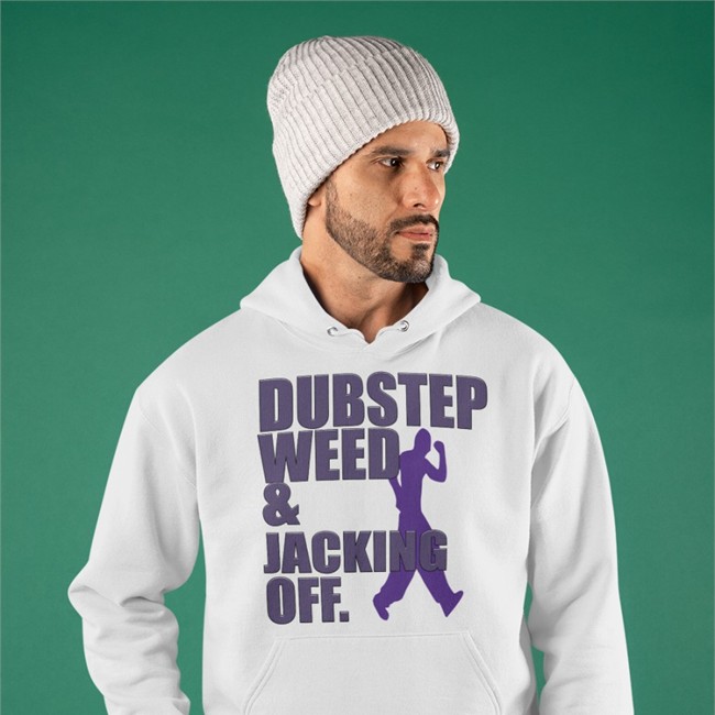 Dubstep Weed & Jacking Off T Shirt White