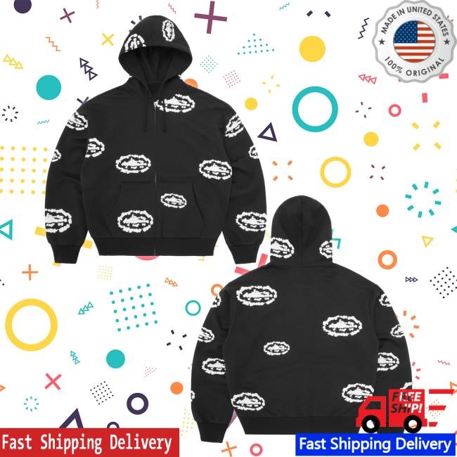 Crtz Island Wreath Zip Pullover Hoodie [Red] | Corteiz Rules The World
