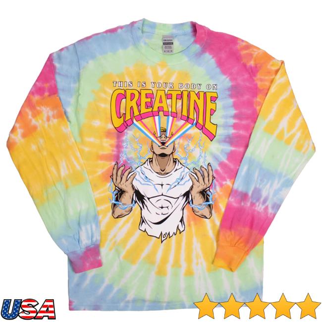 Raskol Apparel Your Body On Creatine (Limited Edition Tie Dye Crewneck Sweatshirt )