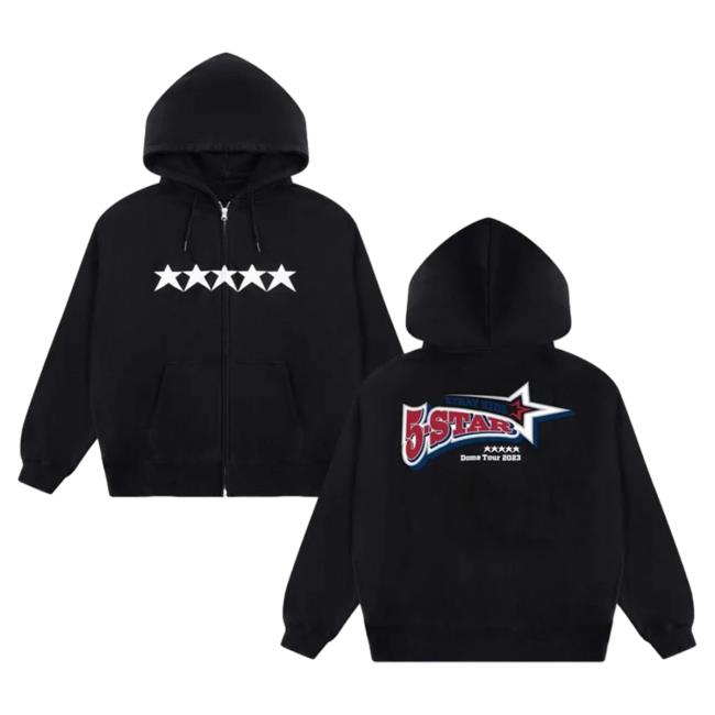 Official Stray Kids Merch Store Stray Kids 5-STAR Dome Tour 2023 Zip-Up Hoody StrayKids Shop Official Stray Kids Merch Store Stray Kids 5-STAR Dome Tour 2023 Zip-Up Hoody StrayKids Shop