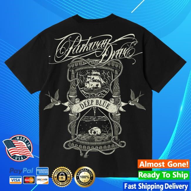 Parkway Drive Deep Blue Hourglass Tee Parkway Drive Official Merch Store